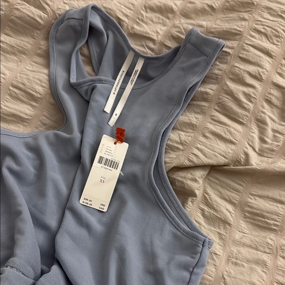 Anthropologie Sleeveless Layered Mesh Midi Dress Size XS Bodycon Ruched - Picture 3 of 6